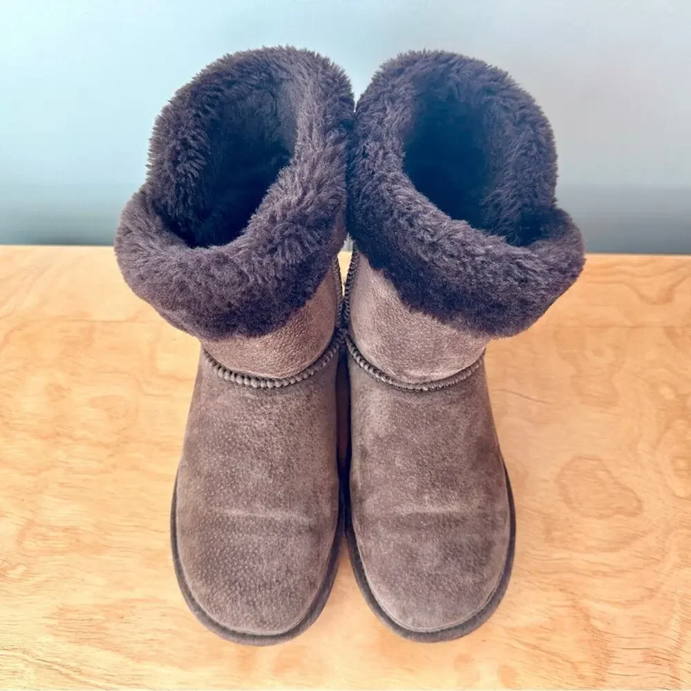 LAMO Essentials Apres Shearling Ankle Boots | Brown | Size 5